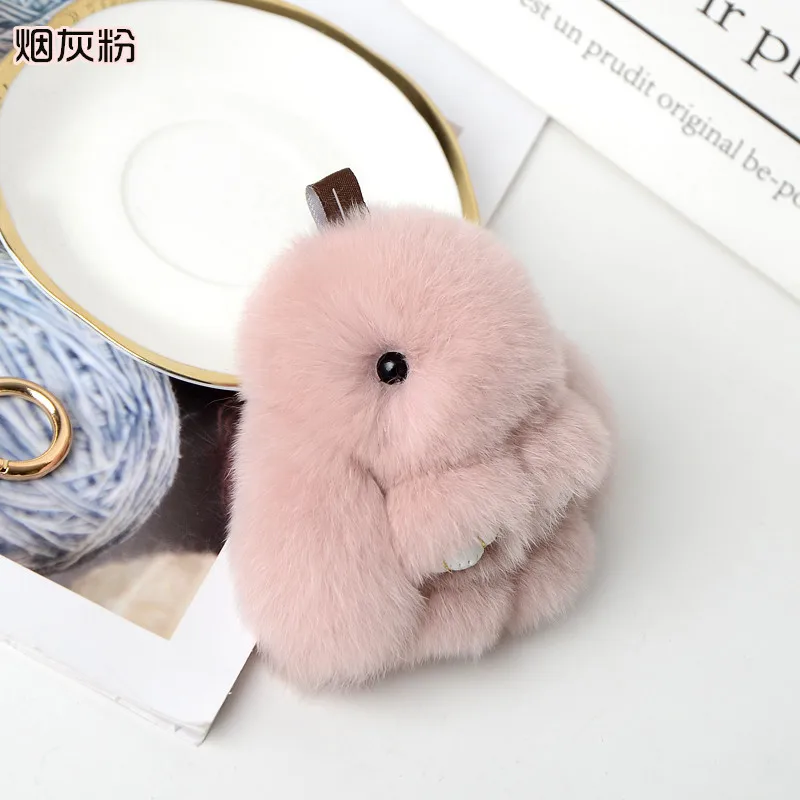 6cm/8cm/11cm Real Mink Fur Rabbit Bunny Keychain Bag Charm Car