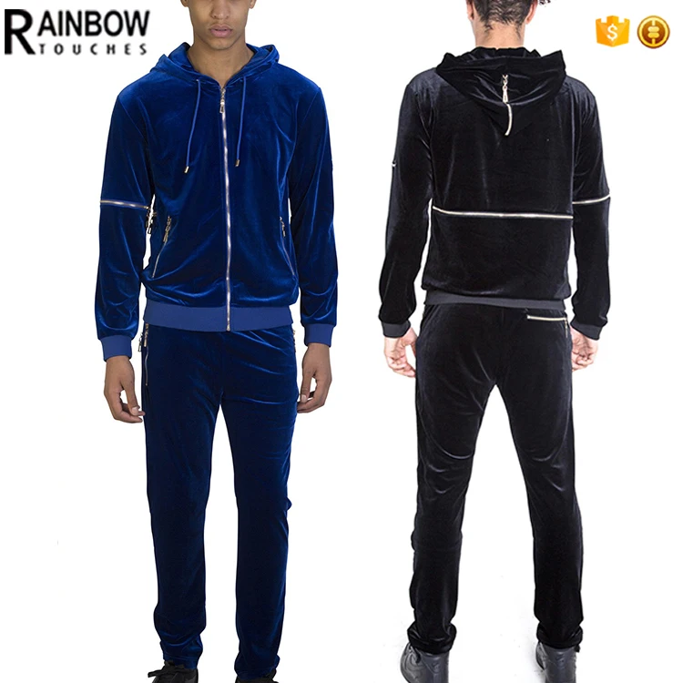 Wholesale high quality Custom Sports Velvet Tracksuits For Men, View