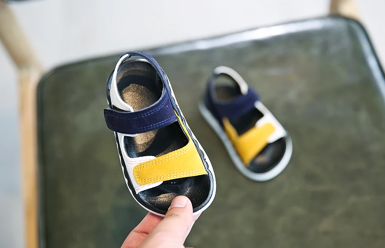 Детская летняя обувь; Пляжные сандалии с мягкой подошвой для мальчиков