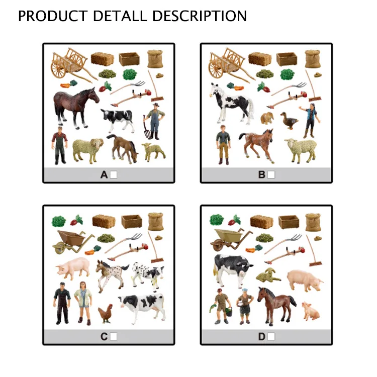 家、動物、農家のフィギュアがセットになった農場の遊び| Alibaba.com