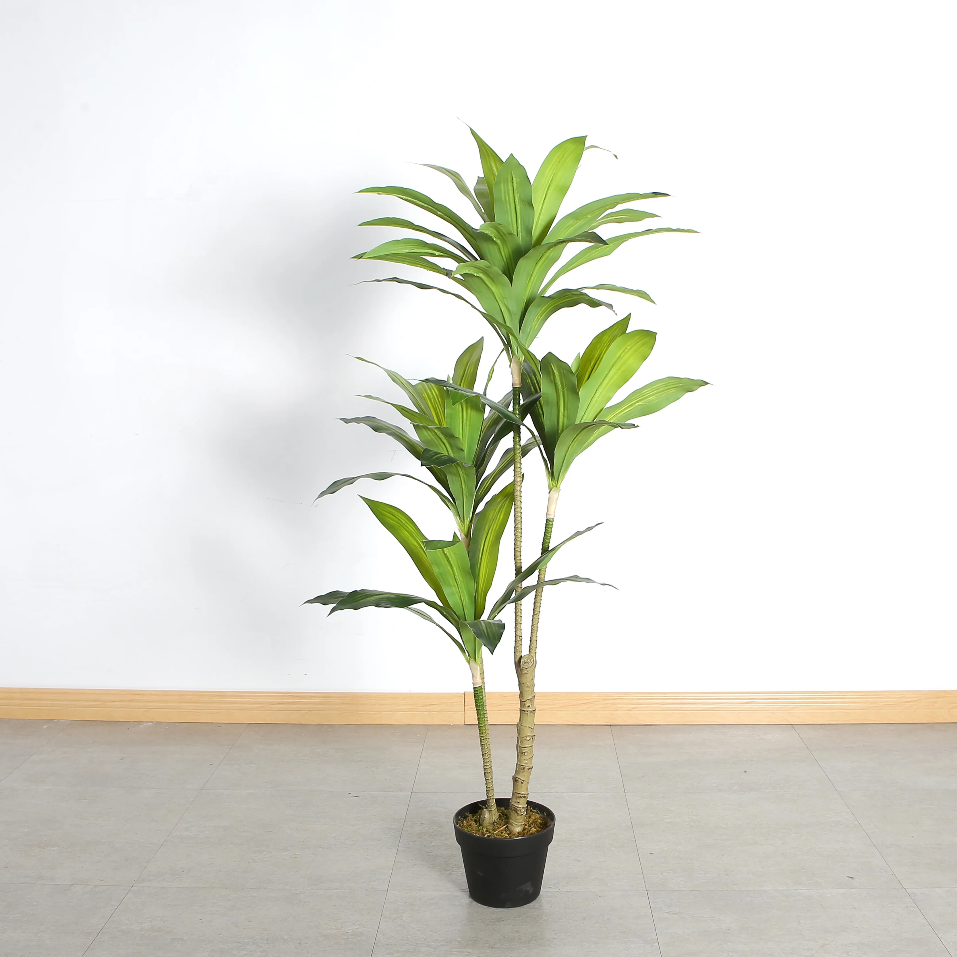 125cm Artificial Dragon Tree Bonsai Tropical Rainforest Style Plant Hotel Restaurant Home Decoration Potted Plants