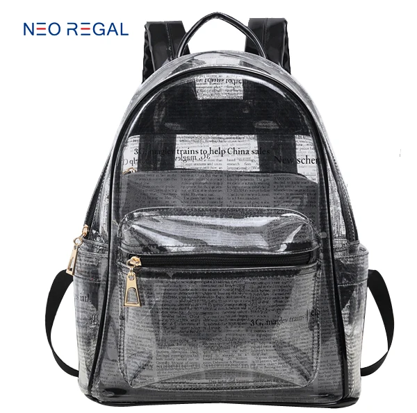clear backpacks with design