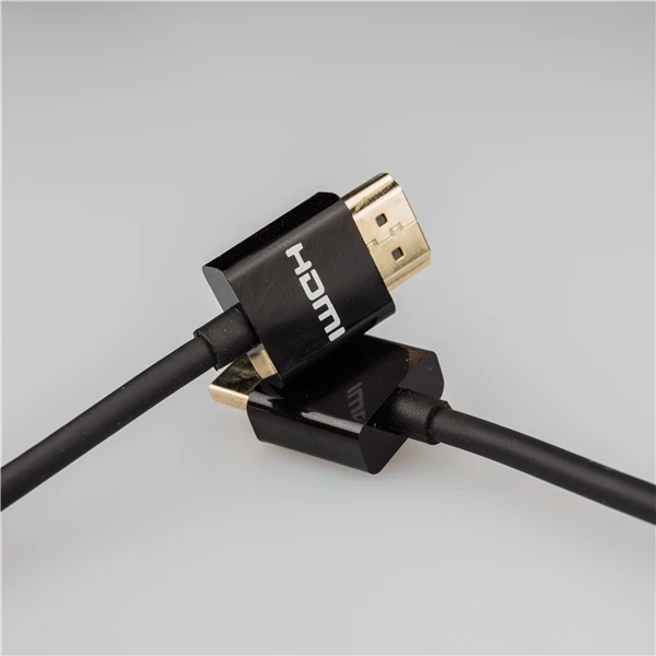 
 Hdmi тонкий кабель, высокопроизводительный и тонкий 19pin 99.9% чистый бескислородный медный оптоволоконный 3D/4K * 2K 1080P и 3D Черный ПВХ  