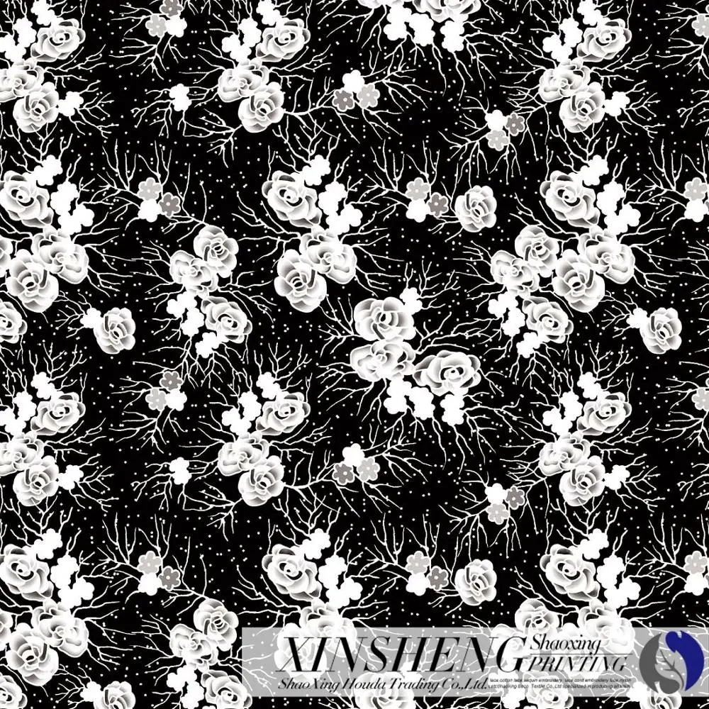 Текстильная ткань Shaoxing с принтом, одноцветная дизайнерская простая ткань с принтом