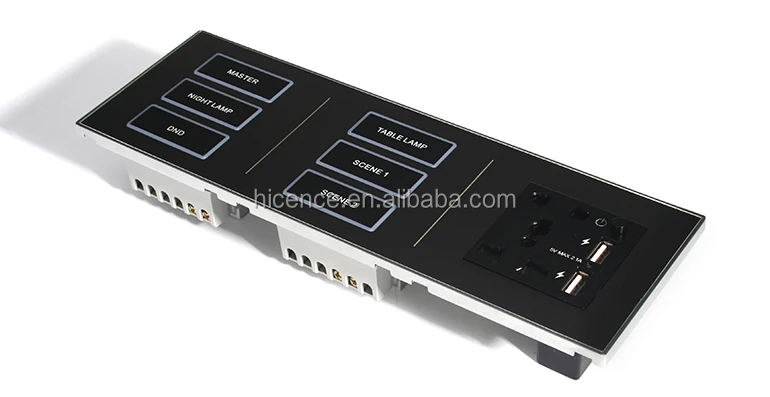 Light Switch Wall Socket Connected Panel Hotel Bedside Control Panel Switch