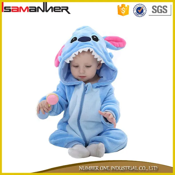 Мягкий малышей одежда onesie пижамы милый ребенок животных пижамы