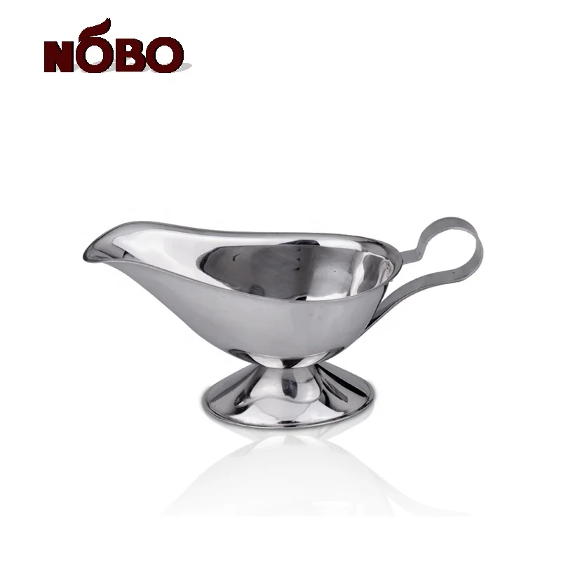 Multifunction Classy Custom Gravy Serving Tapered Lip Spout Saucier Gravy Boat Sauce Boats With