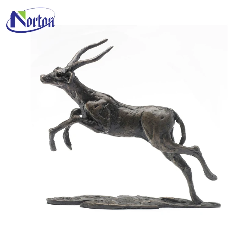 現代の家の装飾金属鹿置物等身大アンティーク動物キャストブロンズ真鍮