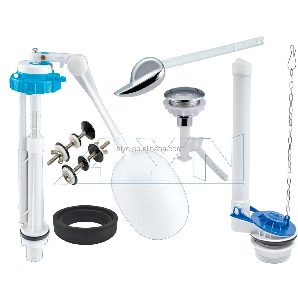 Flapper Single Flush Valve Whole Set Toilet Cistern Mechanism