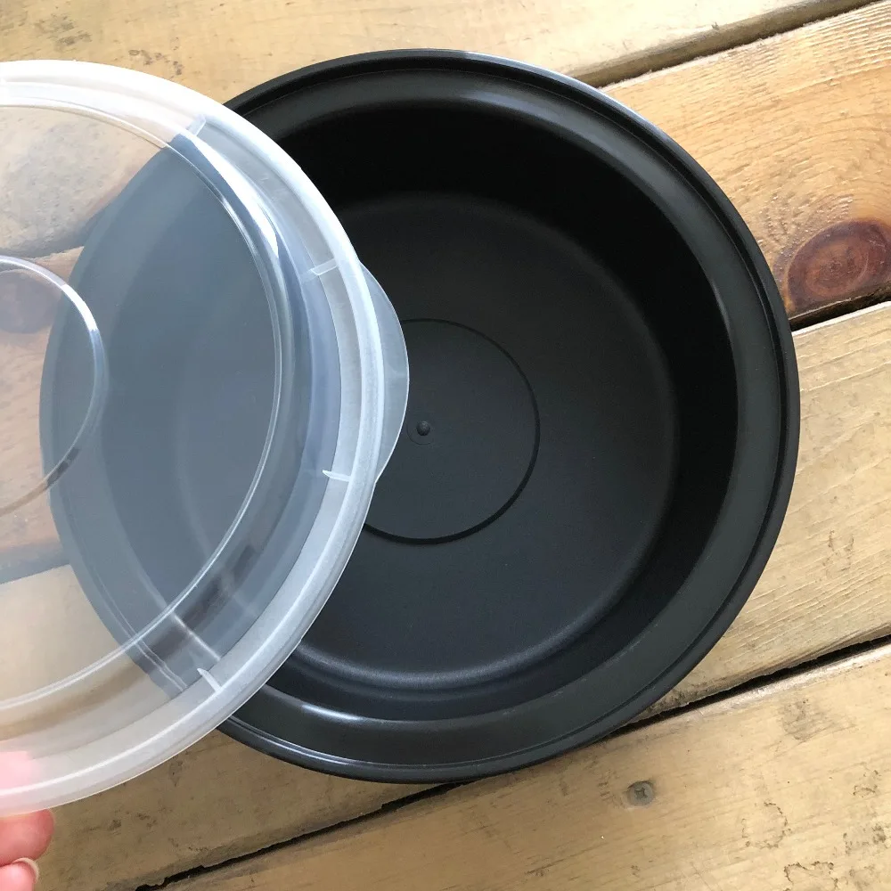 Круглый пластиковый пищевой контейнер с герметичными крышками для еды Bento герметичный