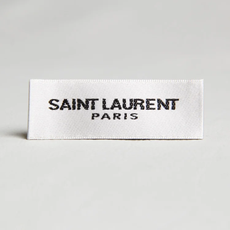 Free Design Service Folded or Flat Sewing Neck Label Personalized Clothing Garment Tags Satin Woven Labels Custom
