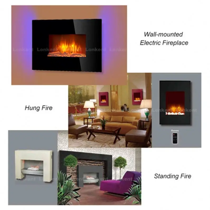 Wholesale Remote Control and Mechanical Control Electric English Style New Design Electric Fireplace With Resin Log Effect
