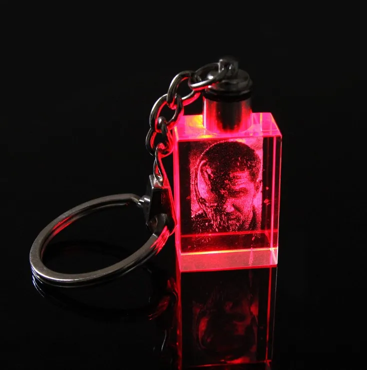 Брелок для ключей с лазерной гравировкой, персонализированный светодиодный брелок для ключей с собственным текстом и логотипом автомобиля