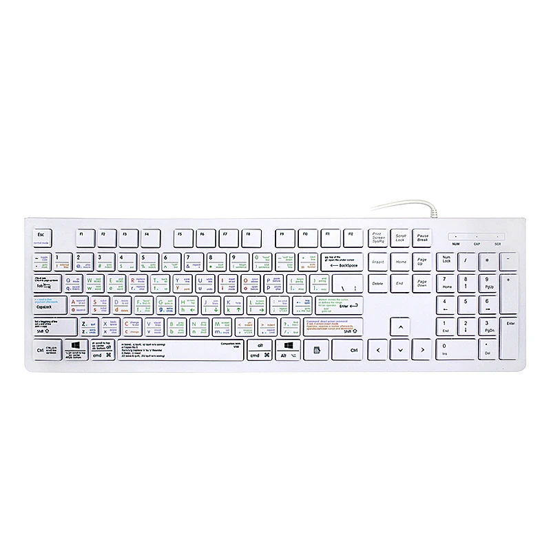 Chinese Computer Film Keyboard Custom Keyboard Printed with Shortcut Design Vim/dj/ps Factory Price for macbook Keyboard