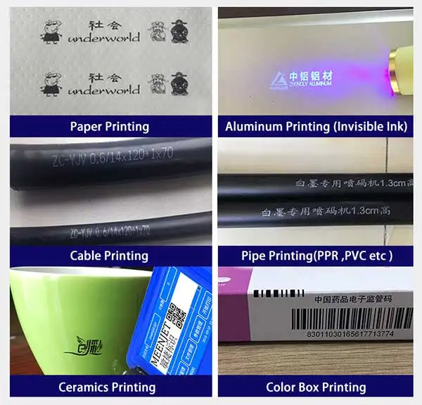 Portable Batch Number Inkjet Code Printer Print Machine for Code Marking on Wood Metal Plastic Carton Paperboard