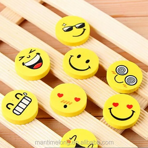 Smile Face Eraser Eraser Clay Rubber Eraser