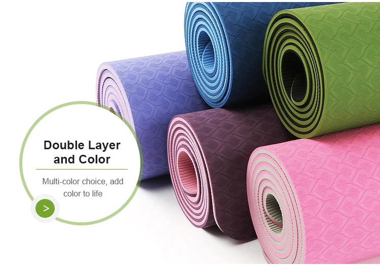 Anti- tear 183x61x0.8cm popular size high quality TPE yoga mat for pilates fitness,TPE yoga mat