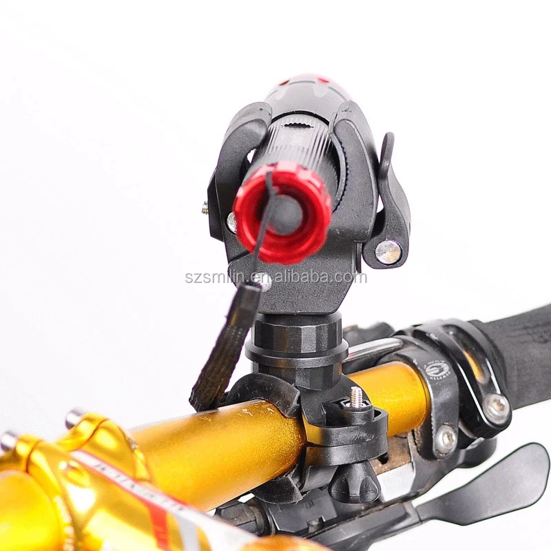 Supporto torcia bicicletta 360° morsetto gomma regolabile Supporto torcia bicicletta 360° morsetto gomma regolabile
