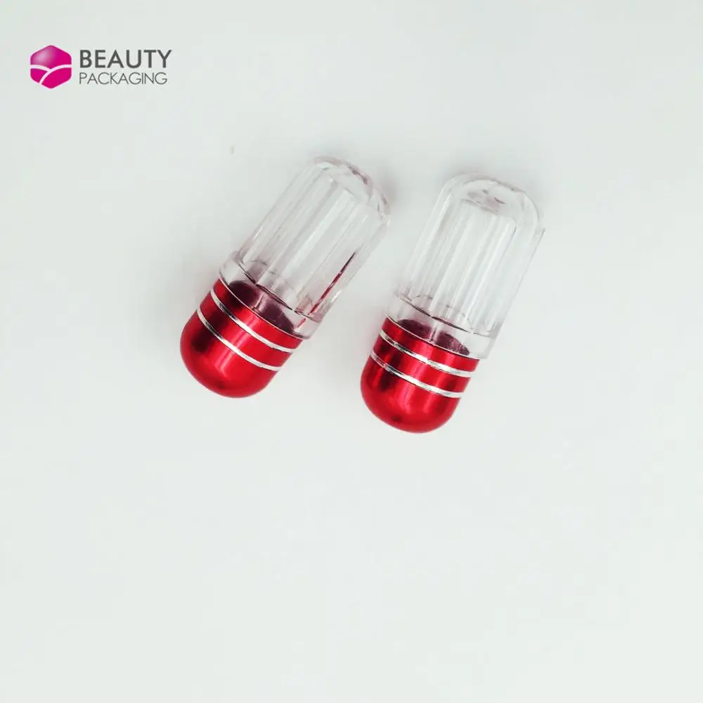 Mini Capsule Container Single Packaging Bottle with Metal Cap and Plastic Blister