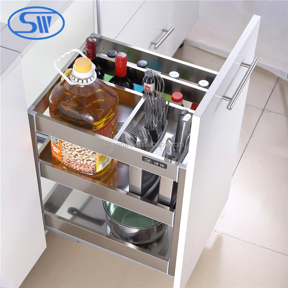 Wholesale Deluxe Kitchen Utensil Stainless Steel Kitchen Drawer Basket