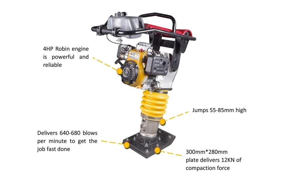Soil Tamping Rammer Vs Plate Compactor Vibratory Impact Tamping Rammer