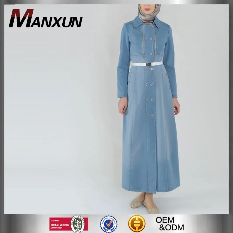 new model denim abaya