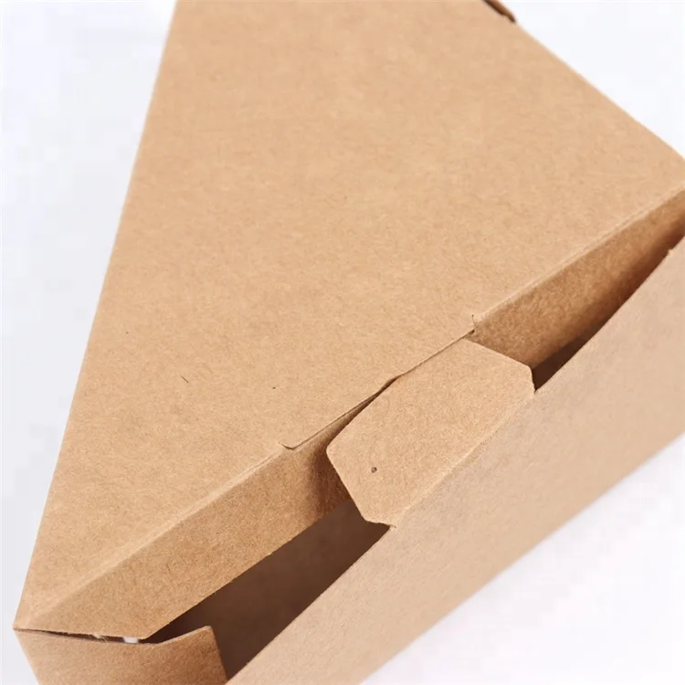 Kraft Cardboard Window Triangle Box for Packaging Sandwich