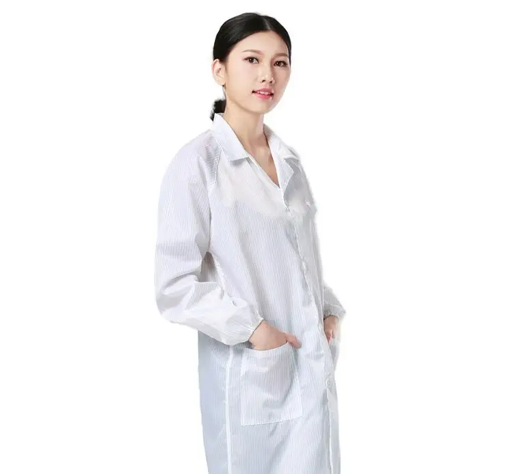 
Antistatic Cleanroom ESD Nylon Smock Clothes Work Clothes 