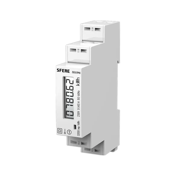LCD Digital Display Single Phase Multi Function 1P Din Rail RS485 Modbus Kwh Energy Meter