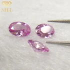 Price Per Carat Gemstone Buyers Pink Sapphire Ruby Corundum Ruby Stone 1.5# 5x7mm Synthetic (lab Created) Oval Cut Heat