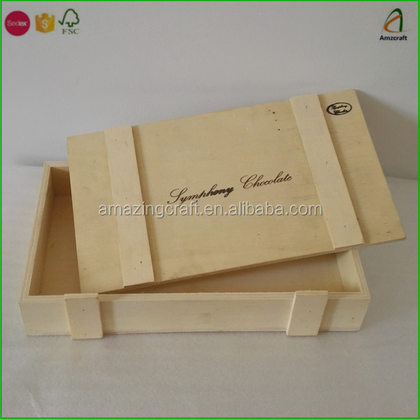 Оптовая продажа деревянных шоколадных коробок с индивидуальным логотипом