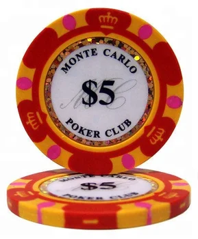 Factory Direct Supplier Casino 14g 3-tone Crown Clay Composite Custom Plastic Sticker Poker Chips for Sale