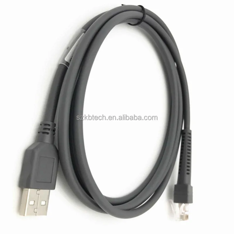 6.6ft USB Cable For Symbol LS4208 Barcode Scanner - Replacement Cord Model CBA-U01-S07ZAR