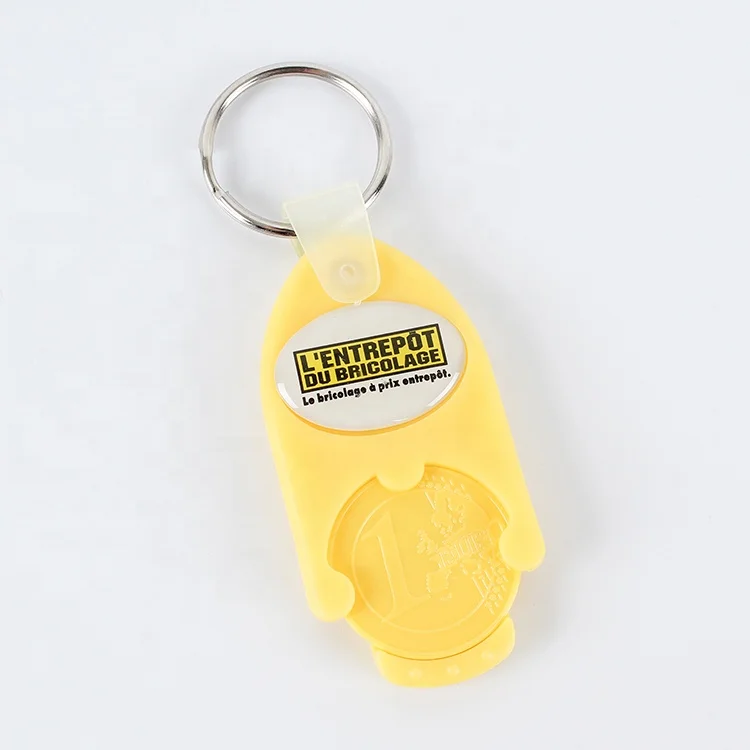 Shopping Cart Token Holder for Supermarket with Keychain