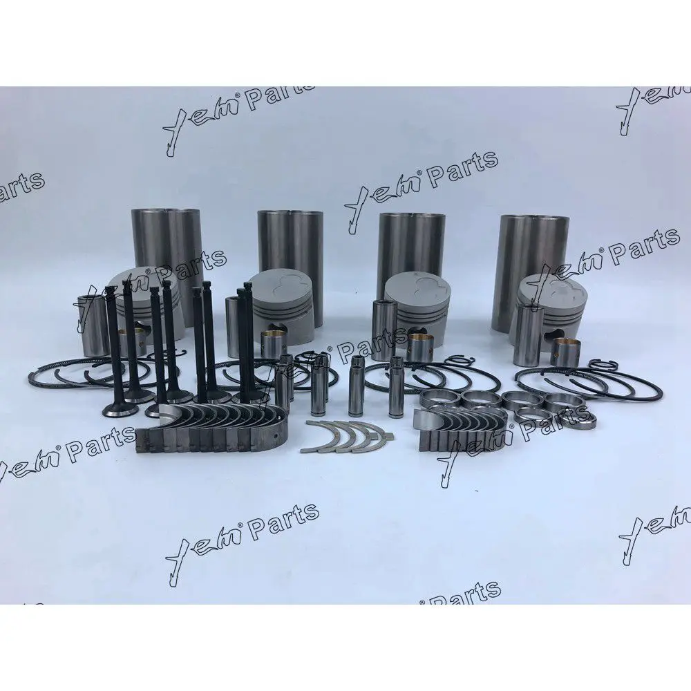 K4E Engine Overhaul Kit With Cylinder Liner Piston Rings Set Engine Bearings Valves for Mitsubishi 4