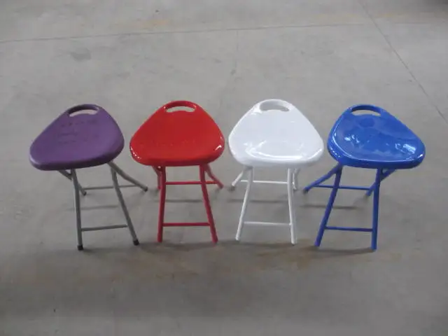 Портативный Легкий Металлический и пластиковый складной стул с ручкой для переноски