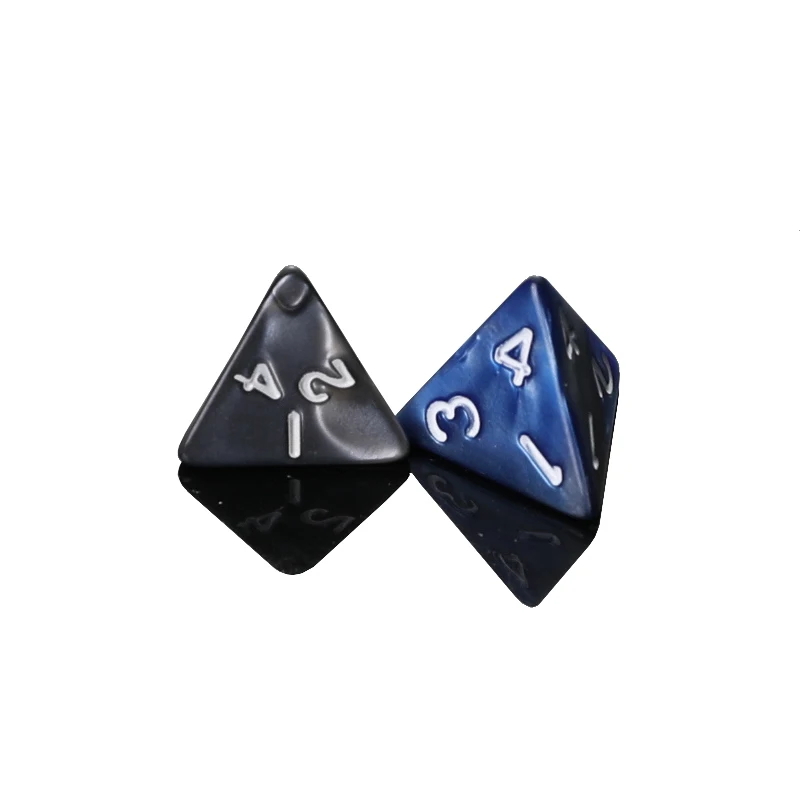 Opaque Black 4-Sided Dice (d4) For Sale