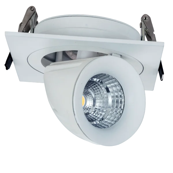 Wholesale recessed aluminum alloy led cob tilt ceiling spot light 100mm cut out gimbal 7w 10W 12W adjustable angle led spotlight