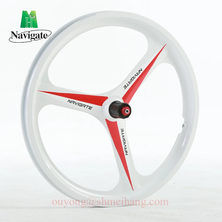 Original Navigate 20''  3 Spoke Mag Bike Wheel Set City BMX Bicycle Rims  MTB    V Brake Disc Brake Front Rear Cassette Hub Rims