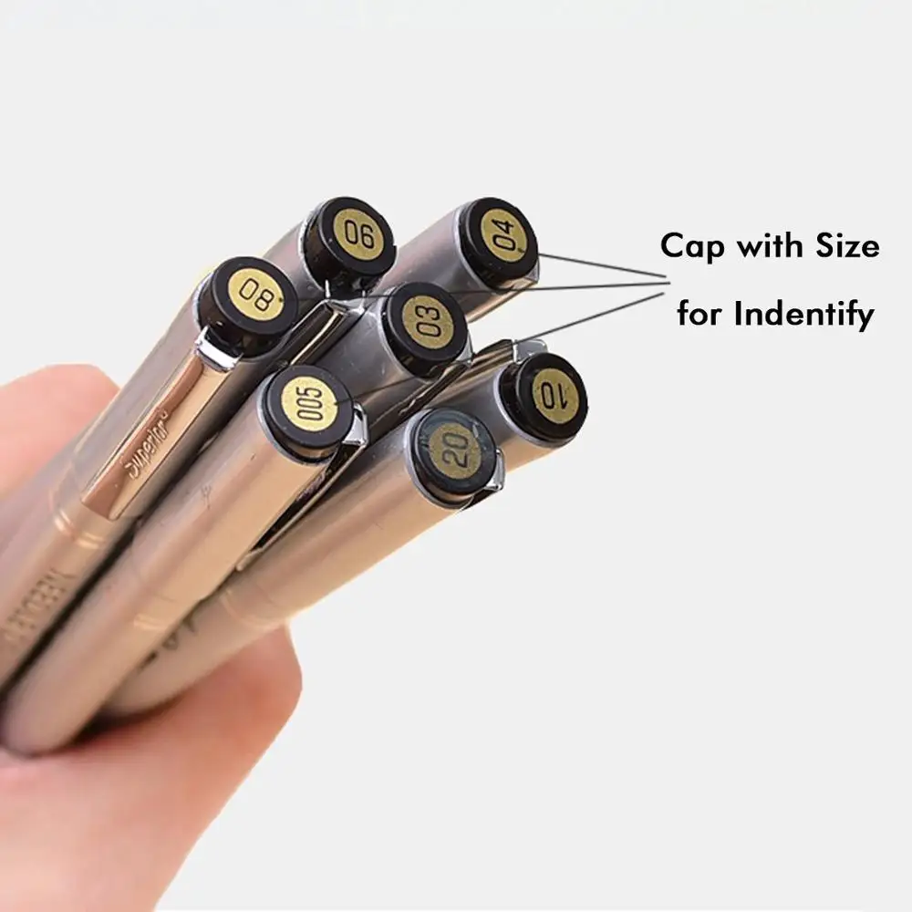 Professional Technical Drawing Needle Fineliner Ink Pens for Detail Painting