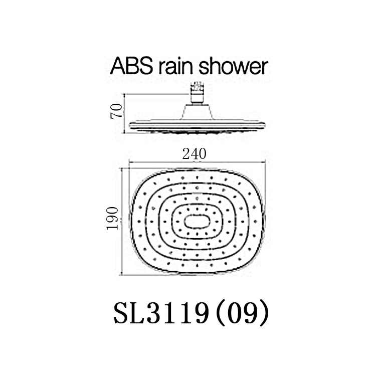 Modern ABS Rain Shower supplier