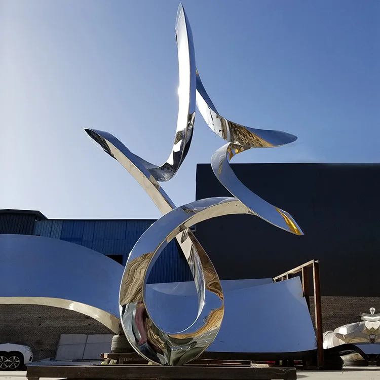 Urban Modern Abstract Stainless Steel Sculpture