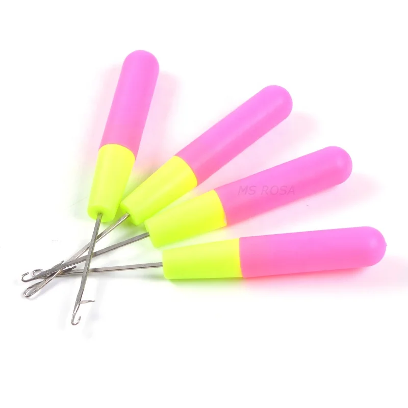 Rubber Needle Thread Hook Crochet Hair Needle - Braids Tool