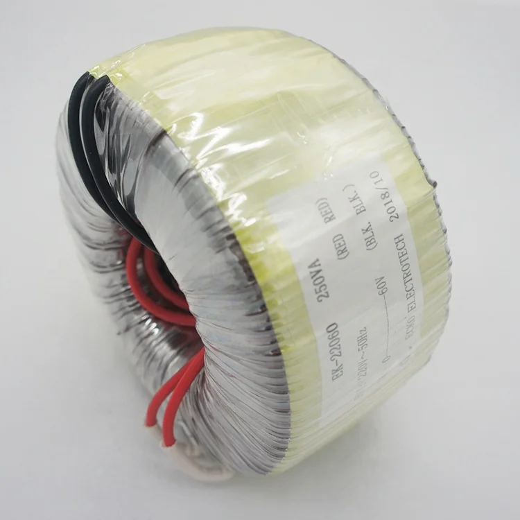 Single-Phase Toroidal Power Transformer for Audio Amplifiers 12v 18v 480v Output 110v 220v 240v Input 50hz 60hz Frequency