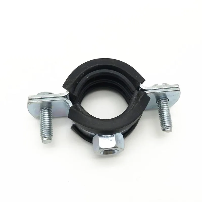 L17 3 8 3 M8 rubber lined pipe clamp galvanized rubber steel pipe