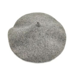 Специальное предложение, оптовая продажа, берет с вышивкой на заказ, однотонный шерстяной берет для женщин