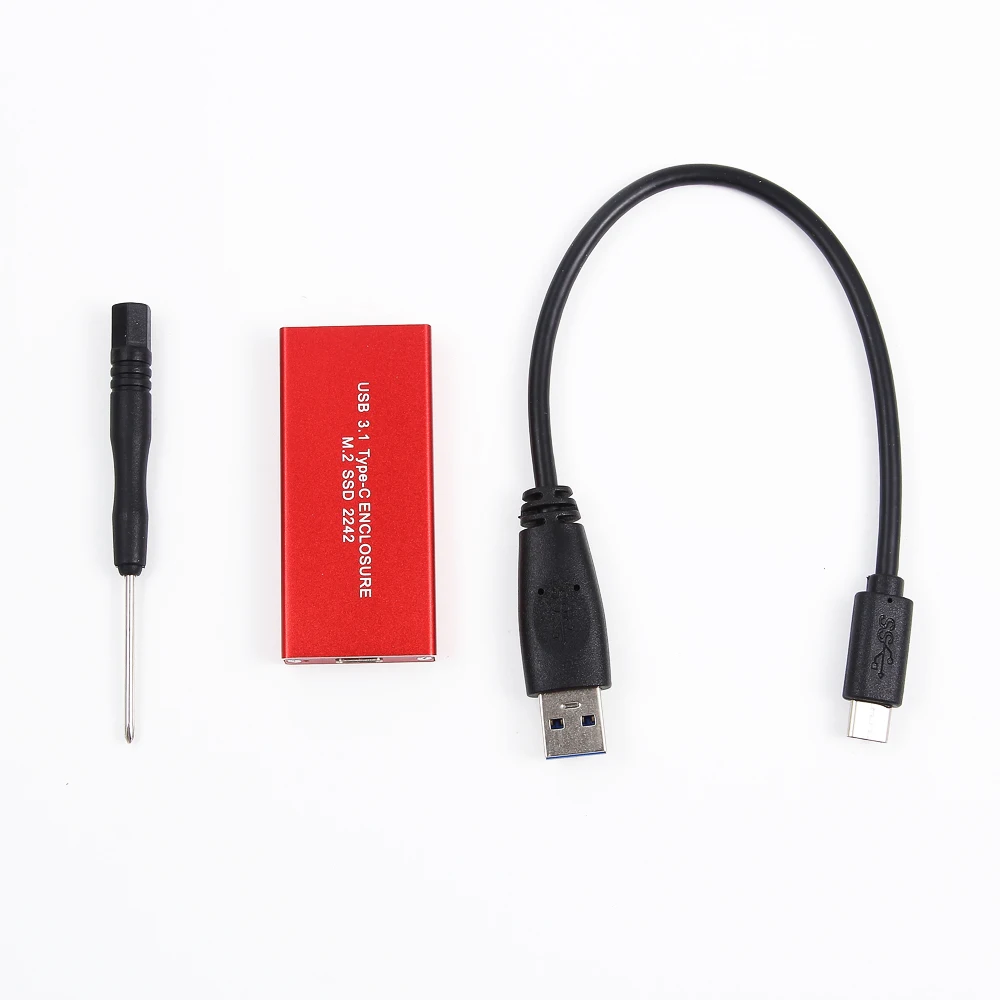 Meitk M.2 NGFF SSD USB-C 2230 2242 жесткий диск коробка USB3.1 Type-C отложным воротником мобильный