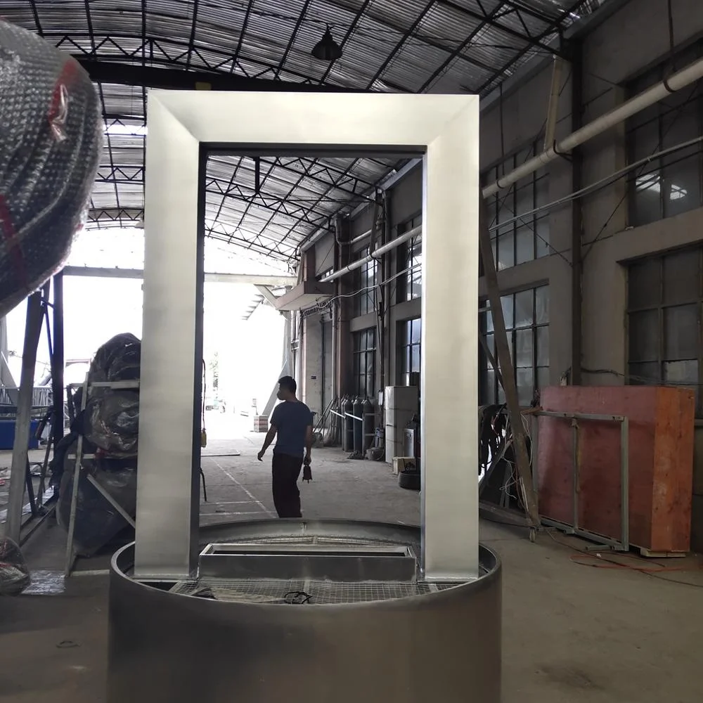 Custom Modern Metal Arts Waterfall Outdoor Decoration Garden Statue