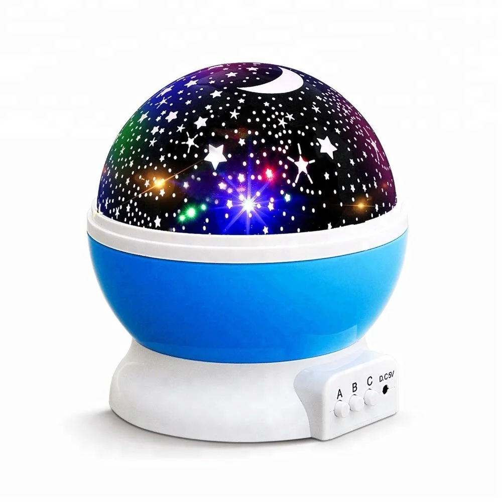 Factory Price USB Battery Powered LED Decoration Night Light Projection Lamp Moon Star Night Sky Star Projector