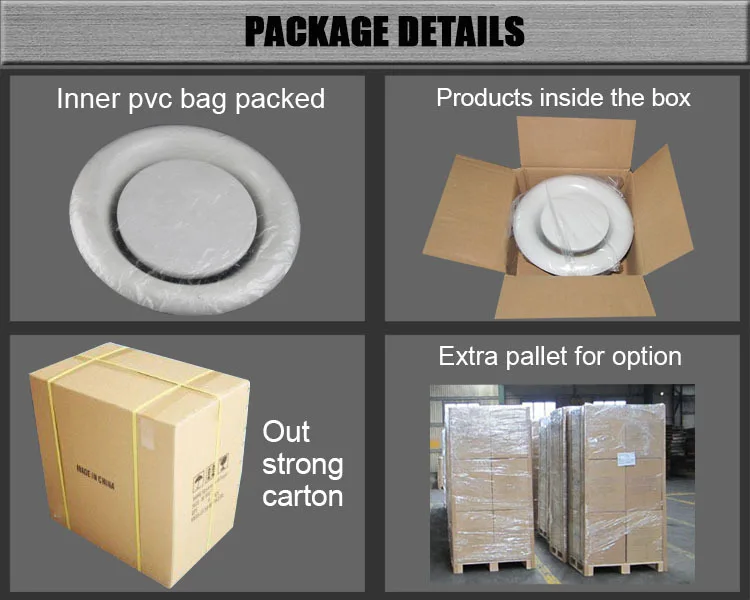 Air Conditioning Ceiling Round Galvanized Sheet Supply Disc Valve air Vents
